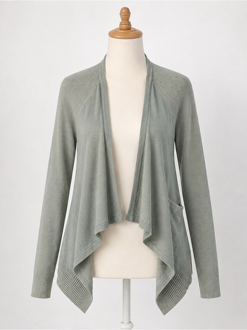 Cabi Pocket Draped Open Front Cardigan